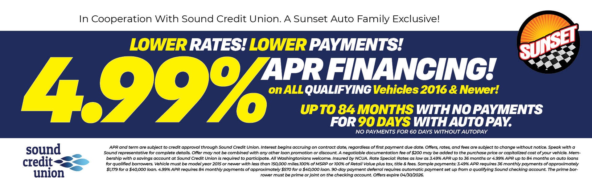 4.99%APR SCU Promotion