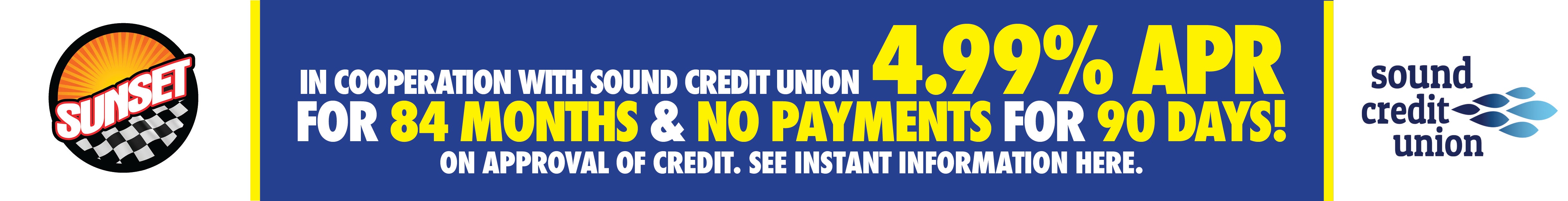 4.99% APR For 84 Months